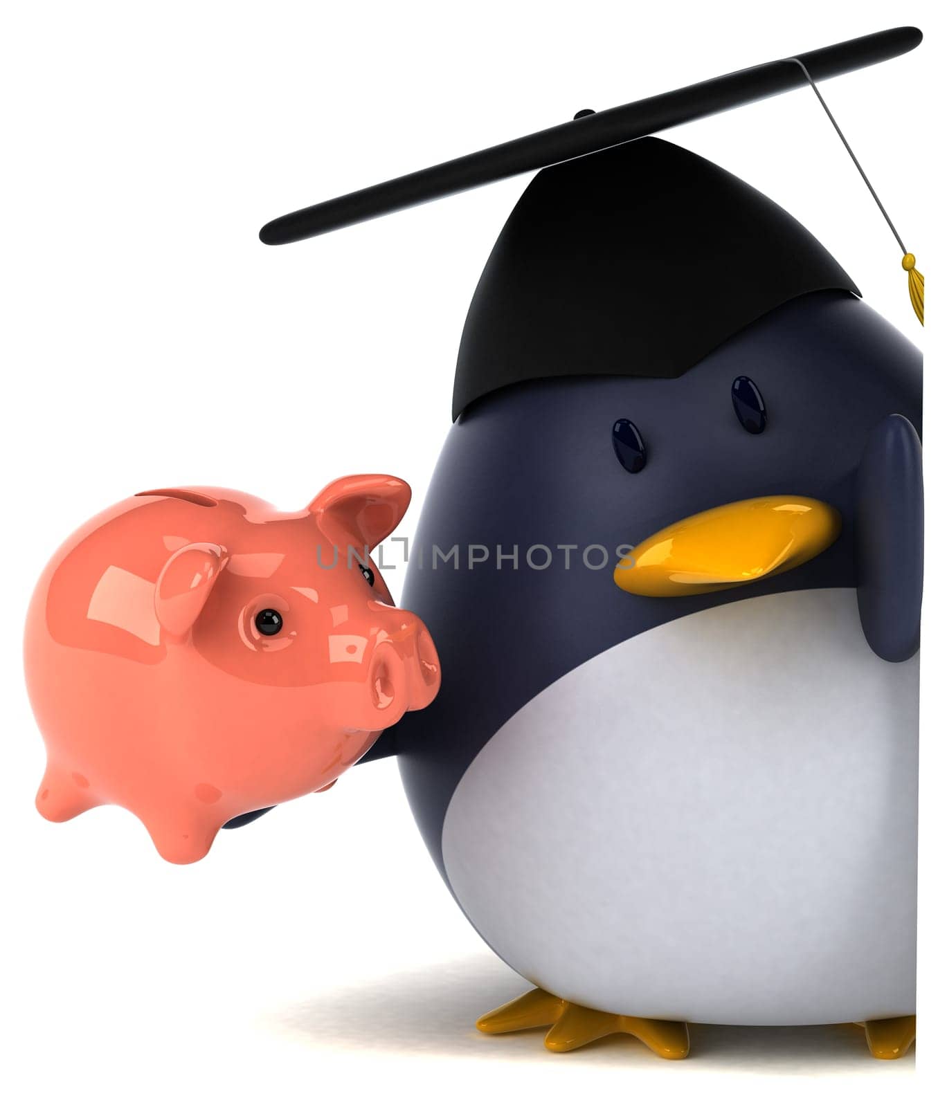 Fun penguin - 3D Illustration