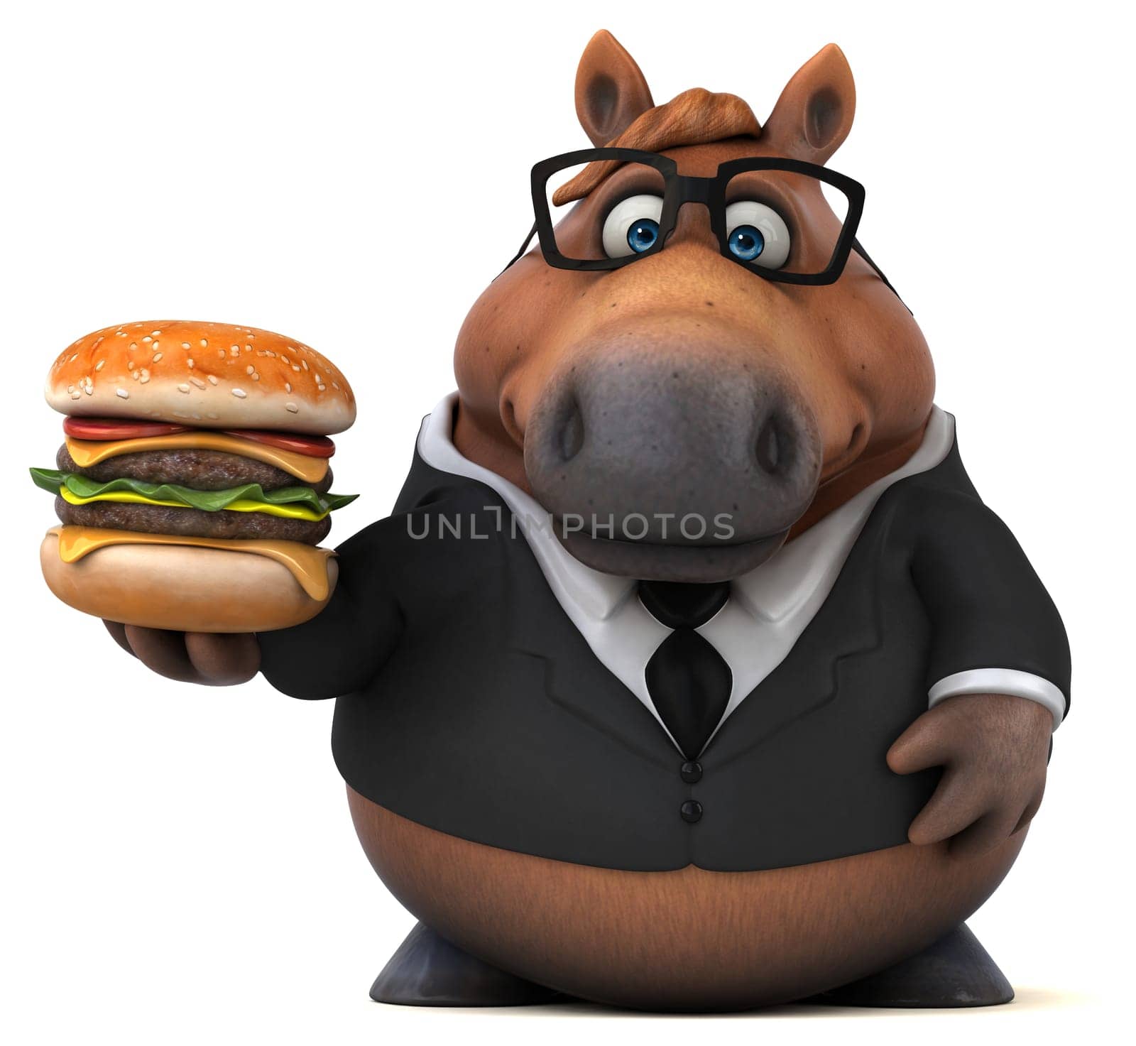 Fun horse - 3D Illustration