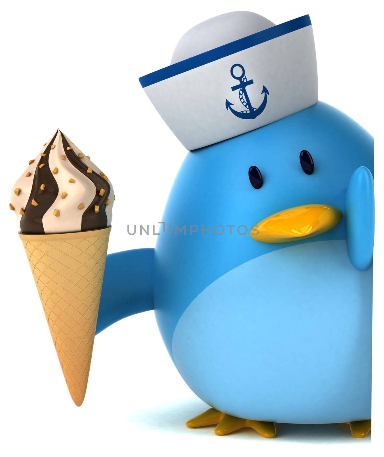 Blue bird - 3D Illustration