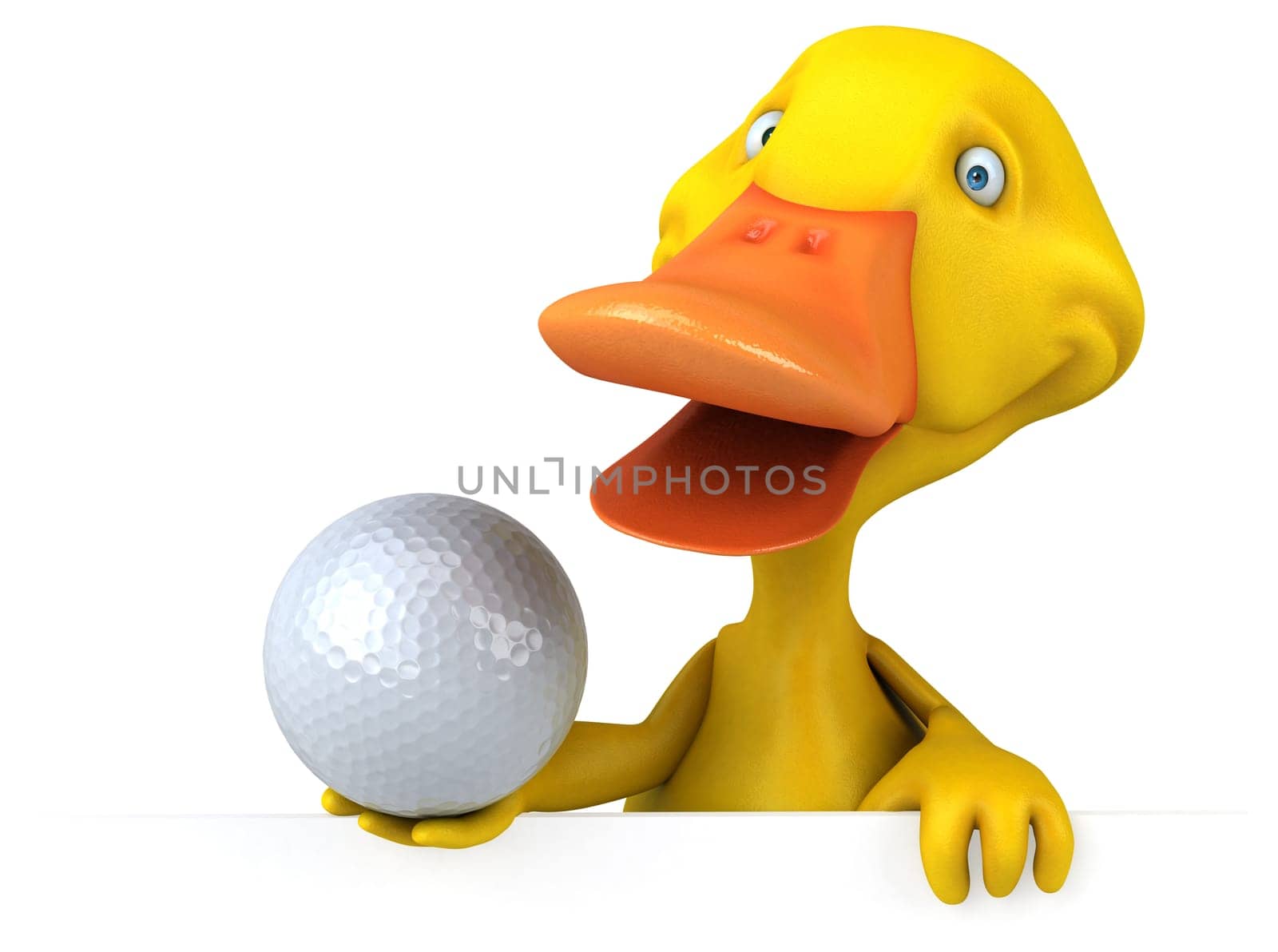 Fun duck - 3D Illustration