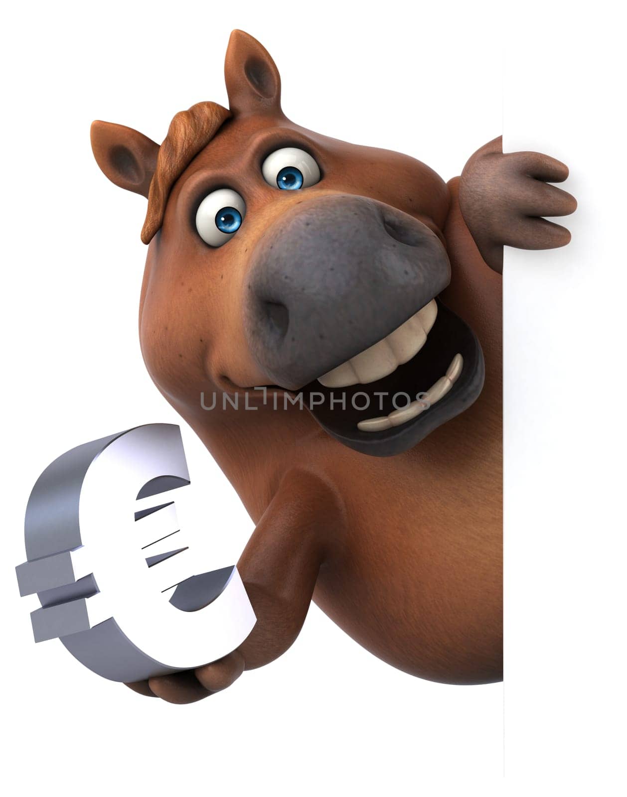 Fun horse - 3D Illustration