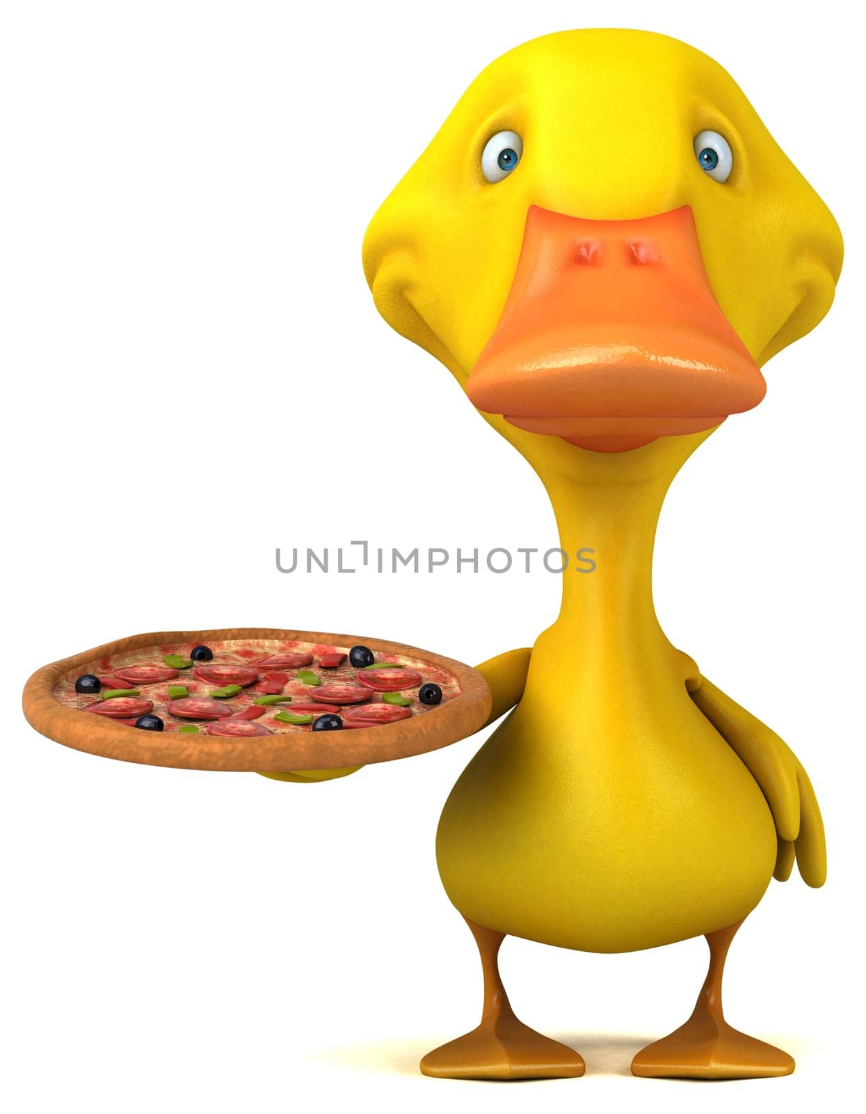 Fun duck - 3D Illustration