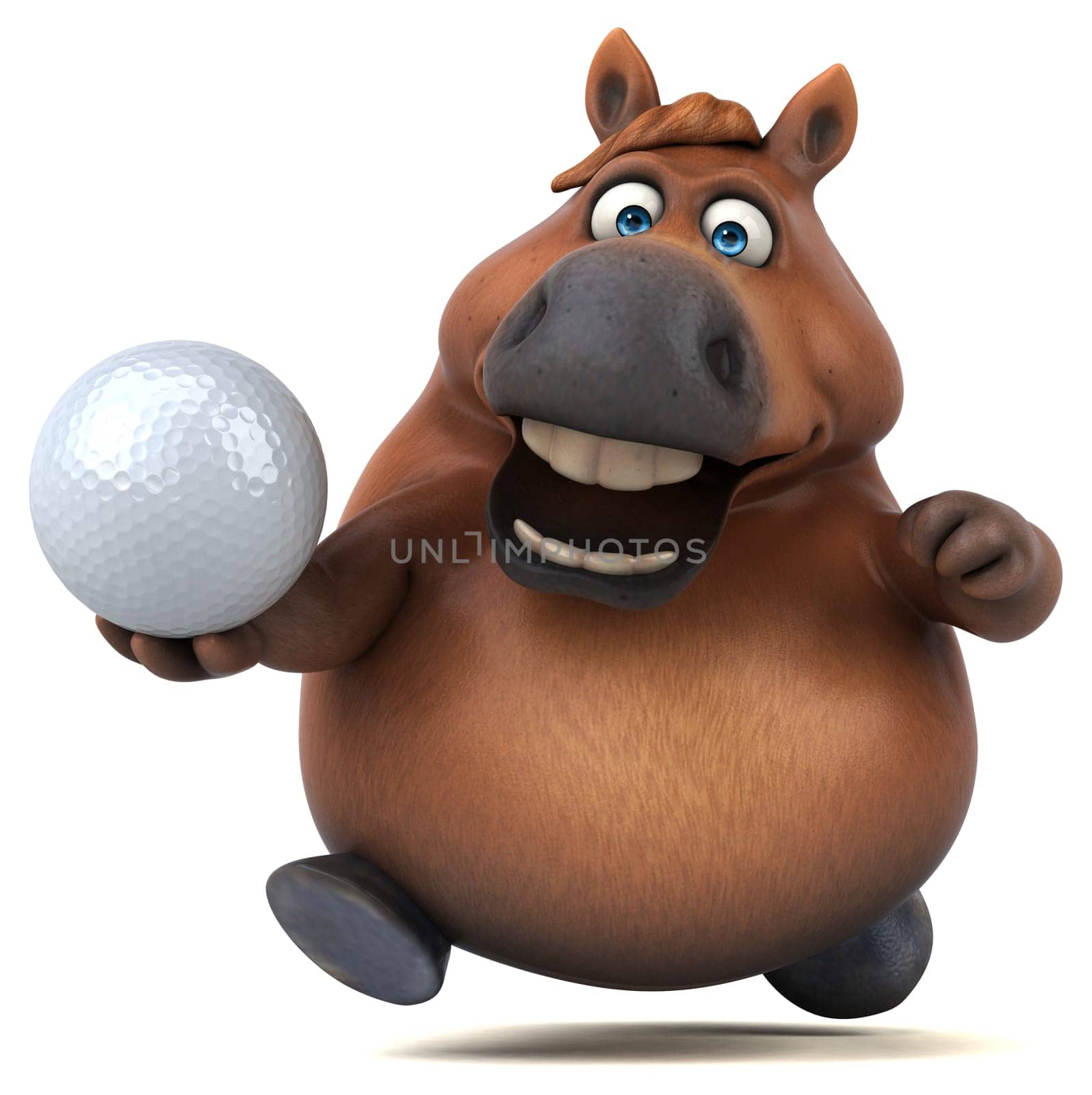 Fun horse - 3D Illustration