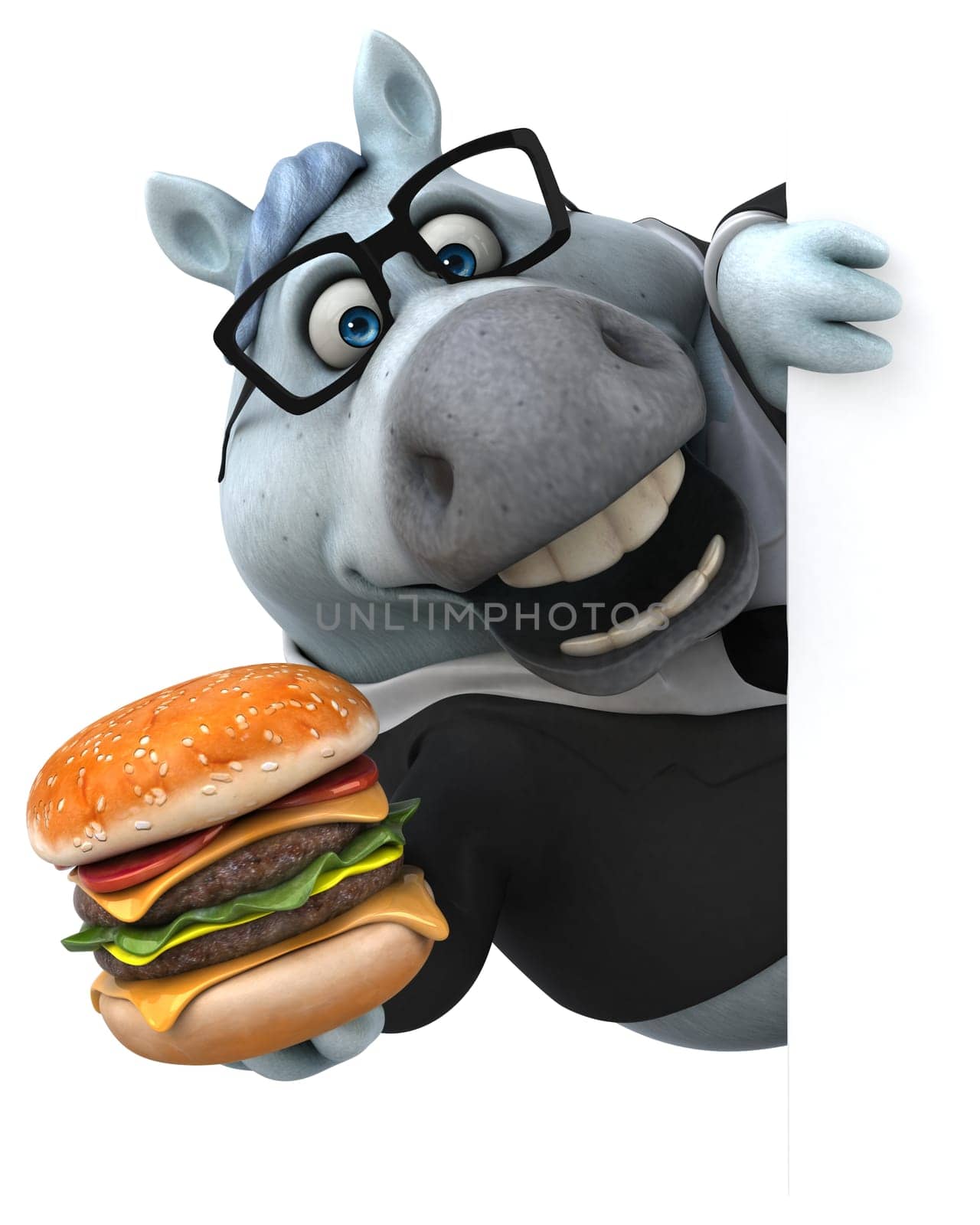 Fun horse - 3D Illustration