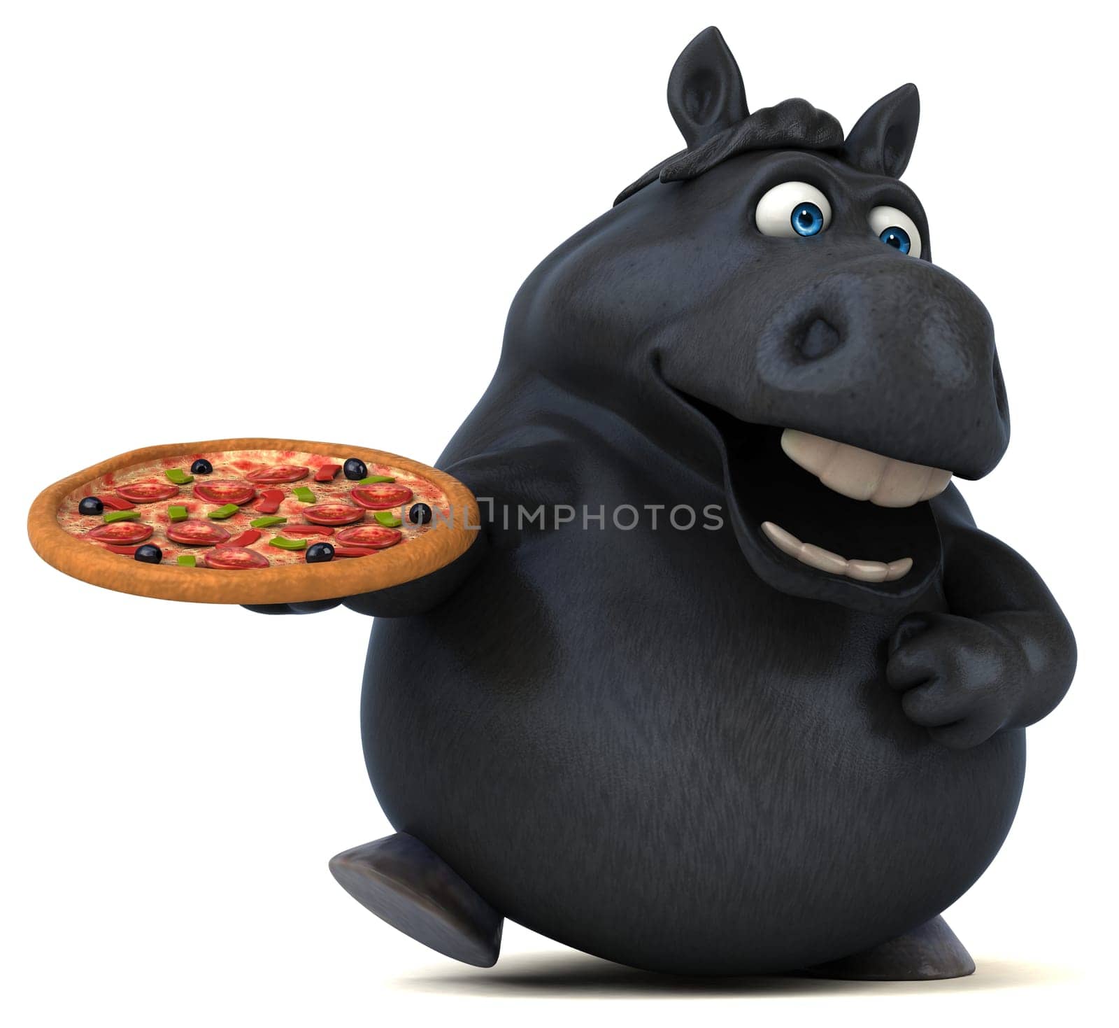 Fun horse - 3D Illustration