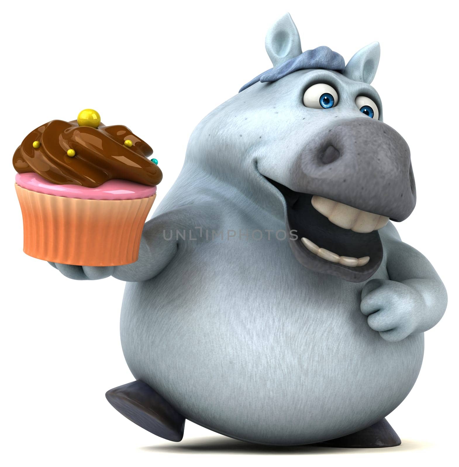 Fun horse - 3D Illustration