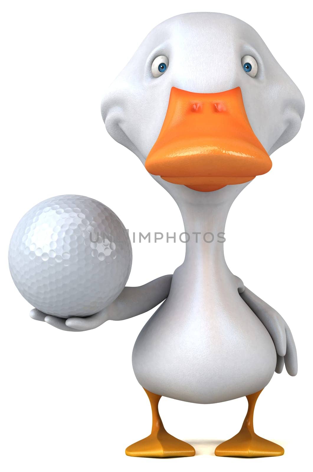 Fun duck - 3D Illustration