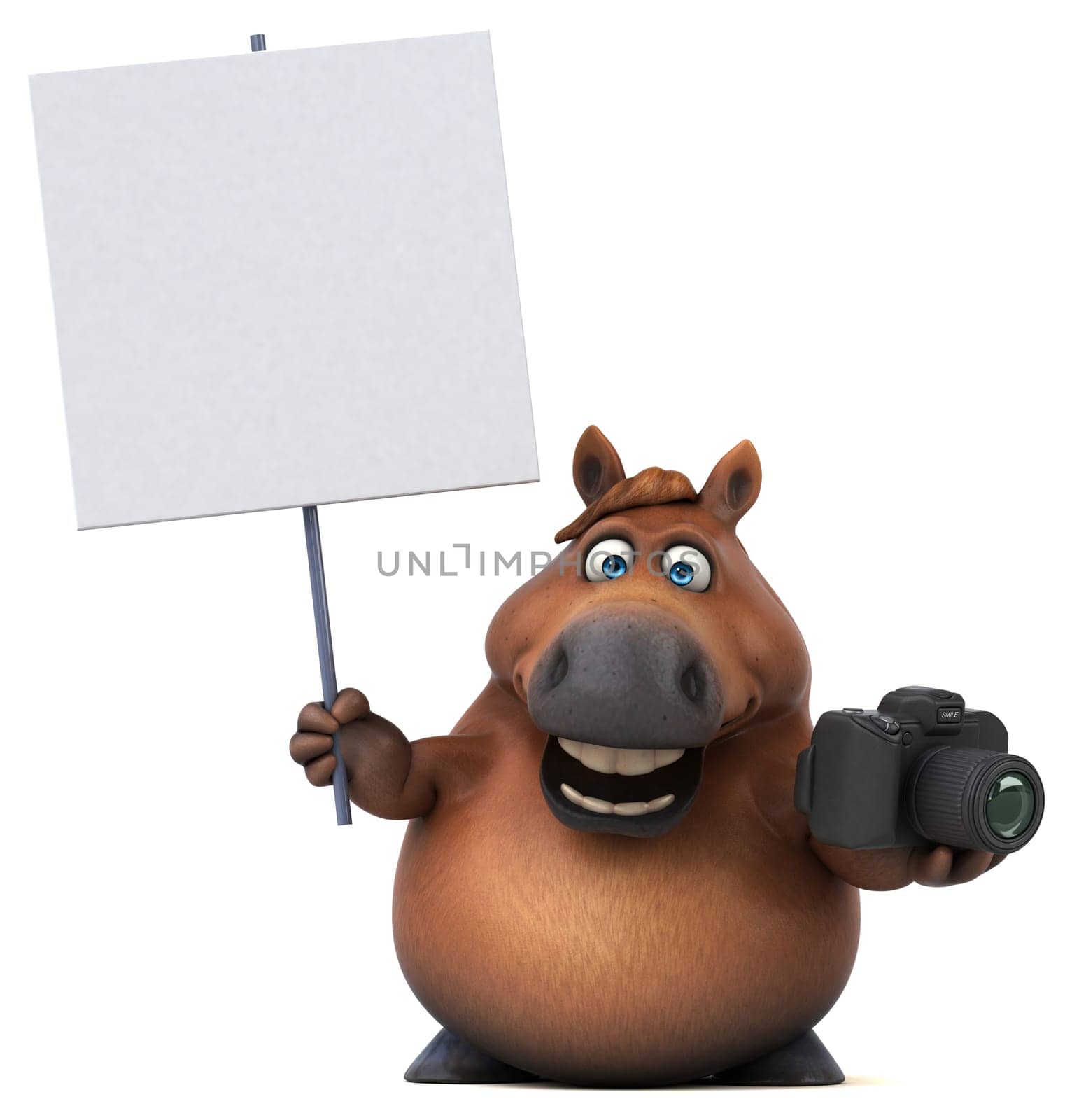Fun horse - 3D Illustration