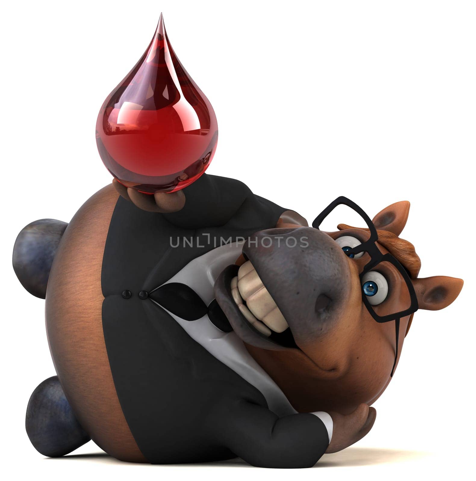 Fun horse - 3D Illustration