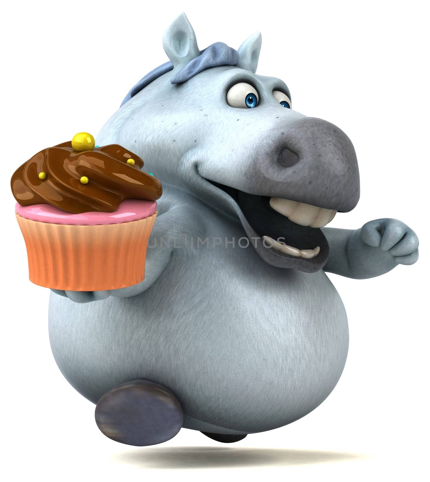 Fun horse - 3D Illustration