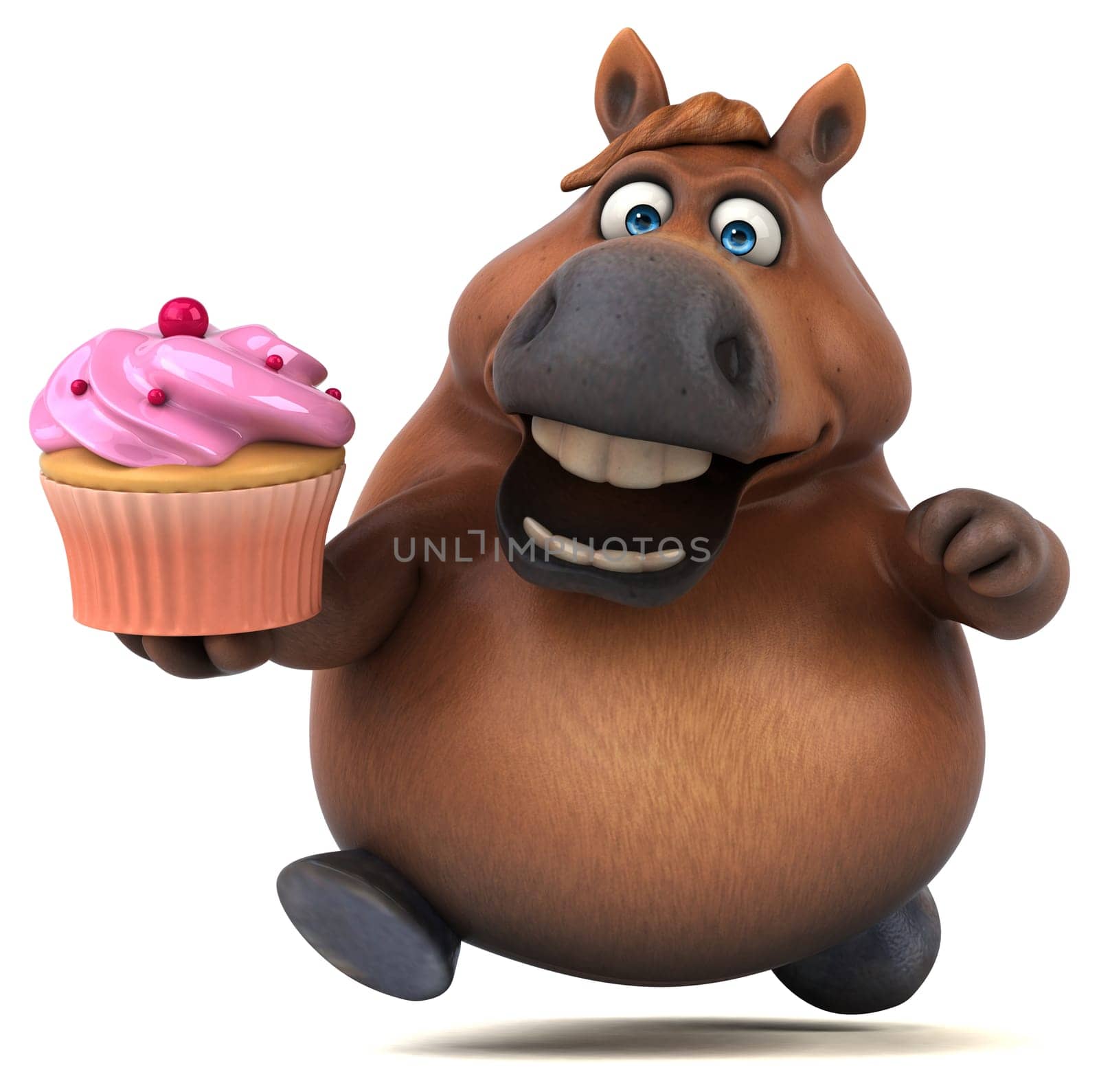 Fun horse - 3D Illustration