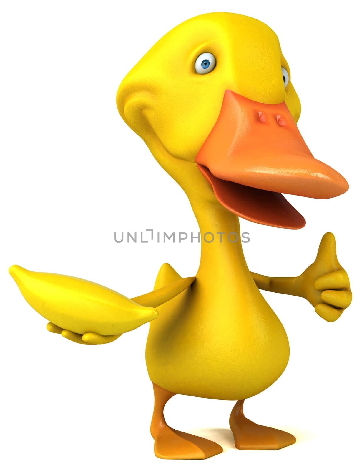 Fun duck - 3D Illustration