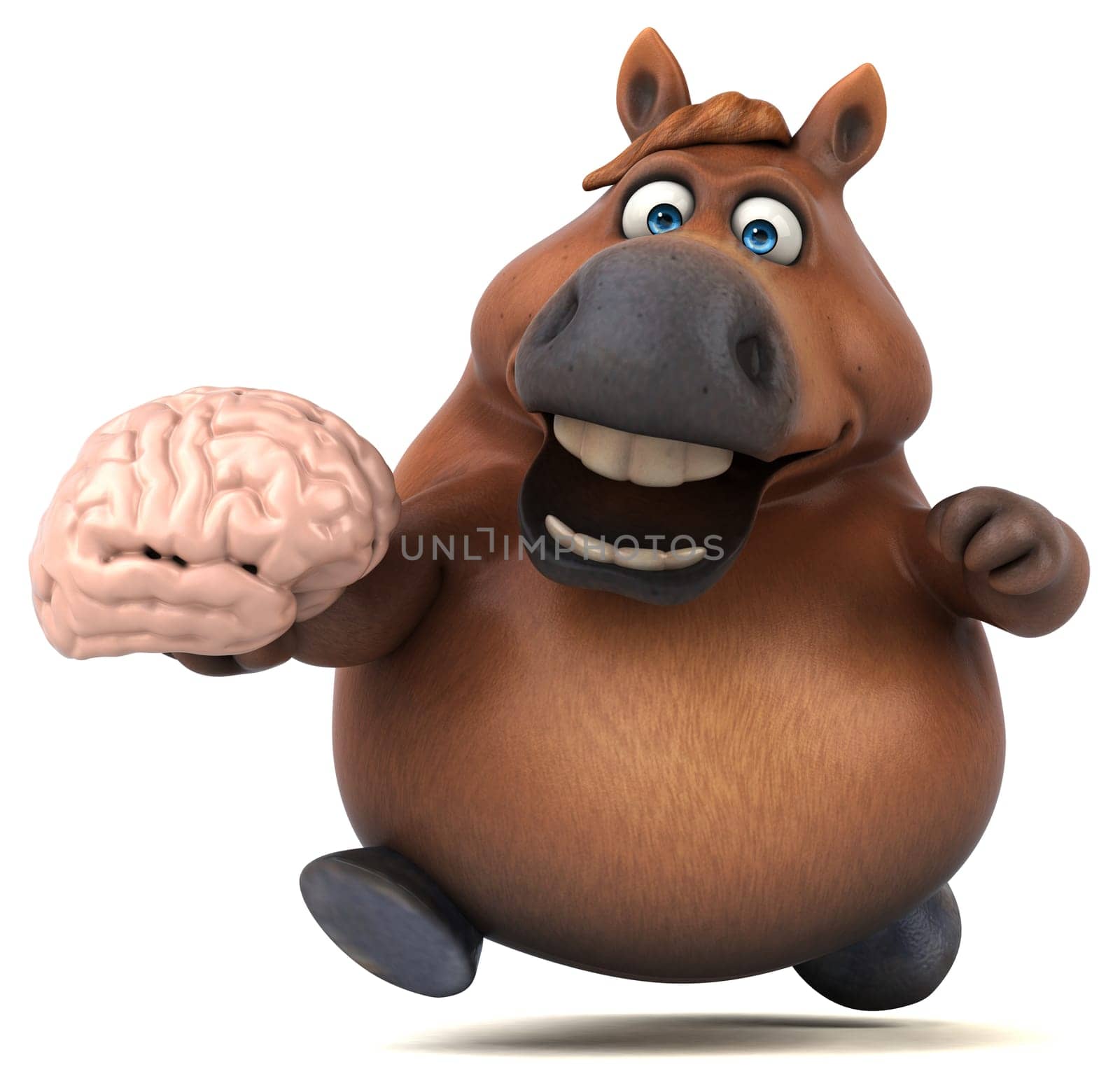 Fun horse - 3D Illustration