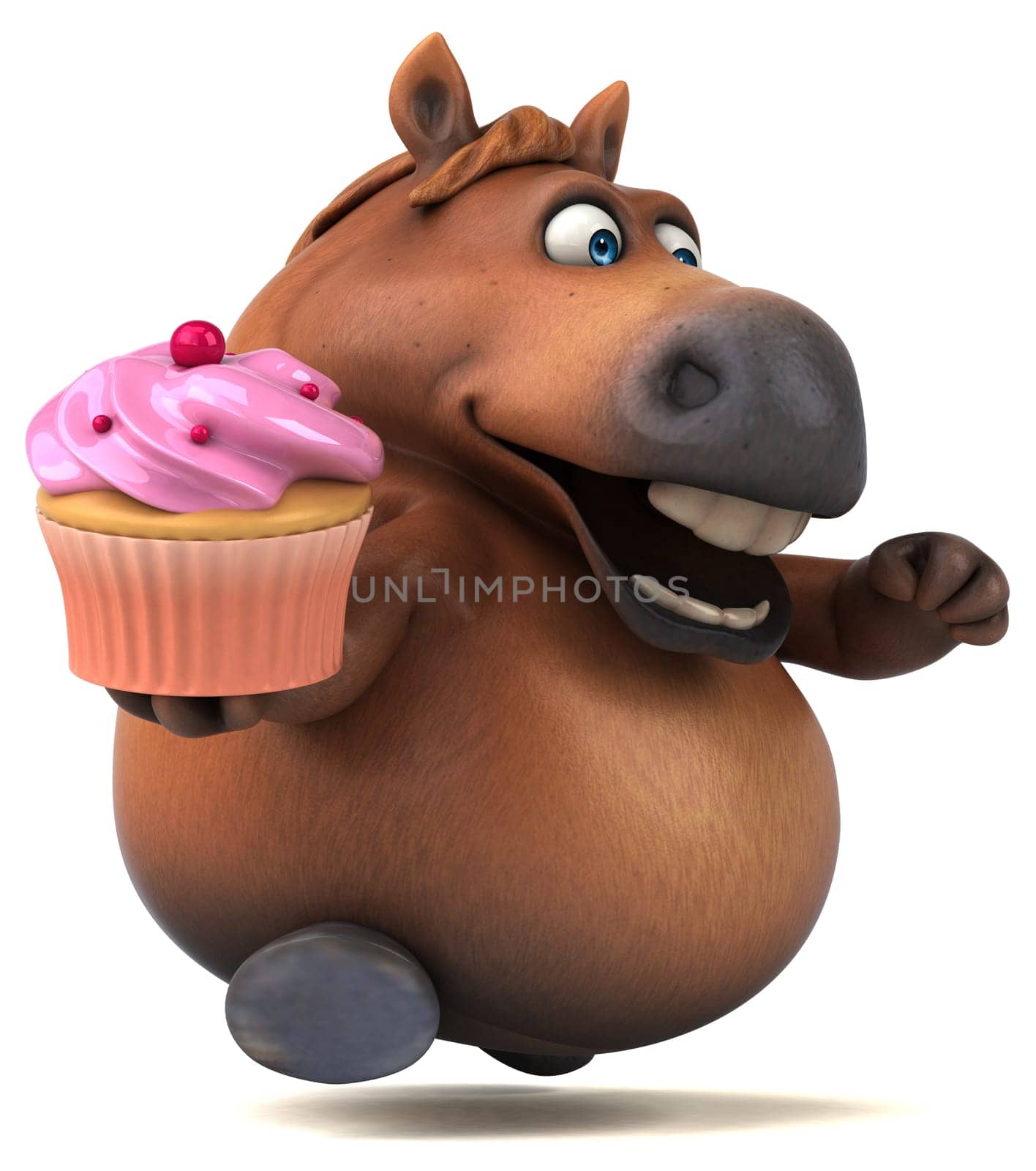 Fun horse - 3D Illustration