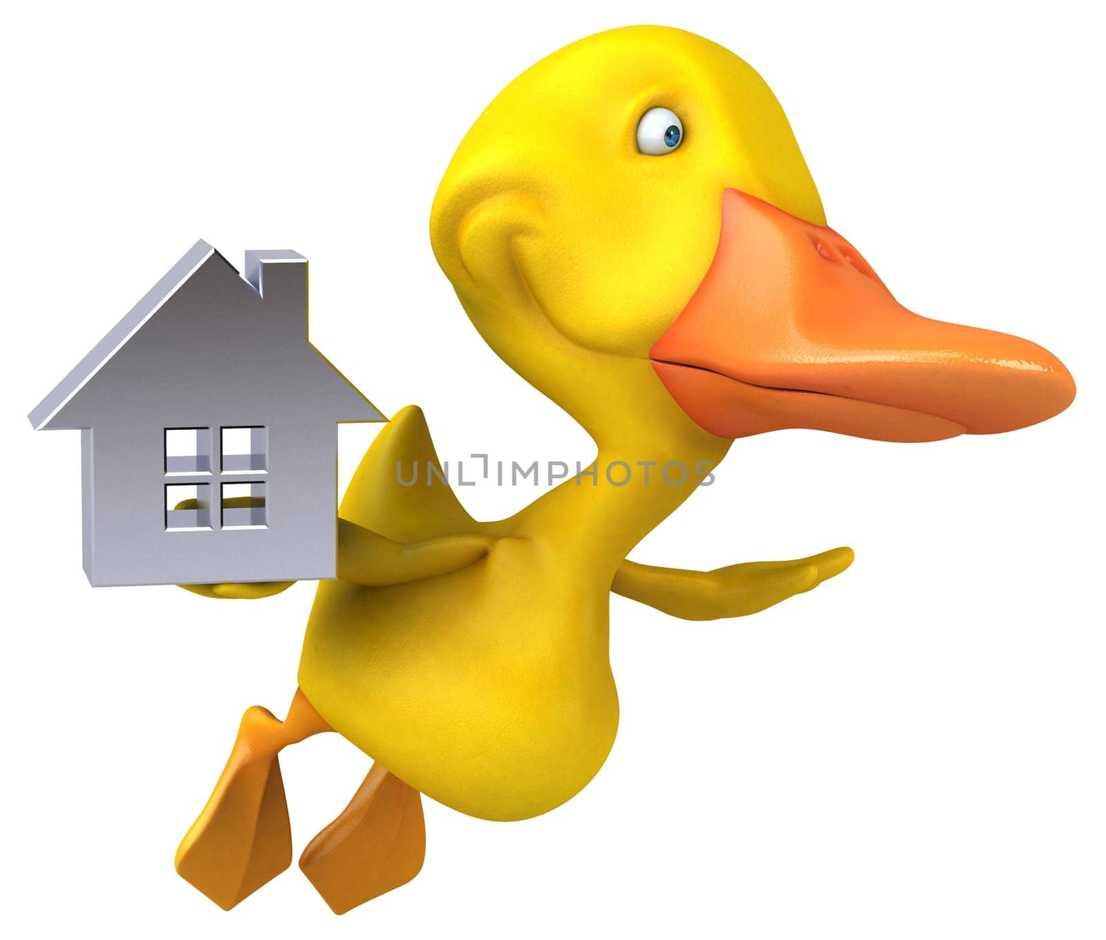 Fun duck - 3D Illustration