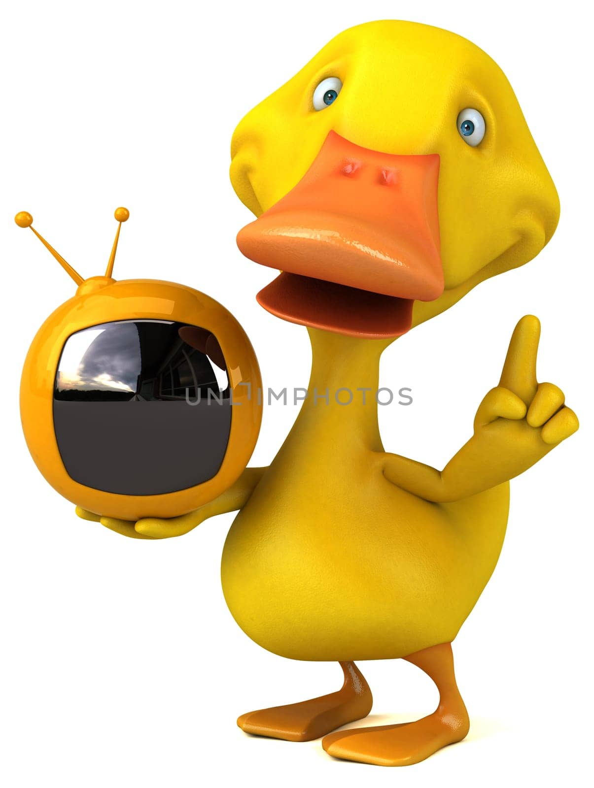 Fun duck - 3D Illustration