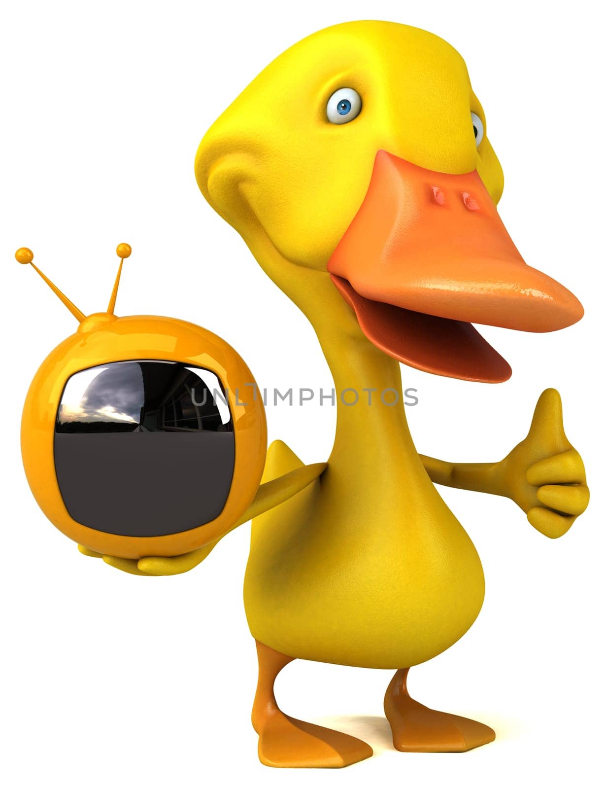 Fun duck - 3D Illustration