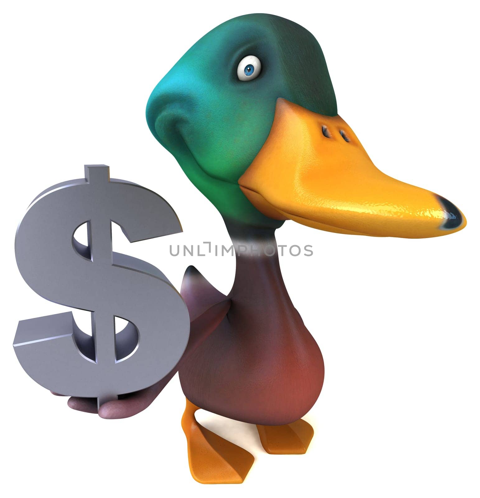Fun duck - 3D Illustration