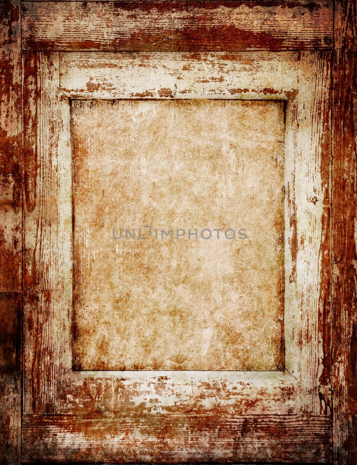 Vintage wooden frame with empty space inside