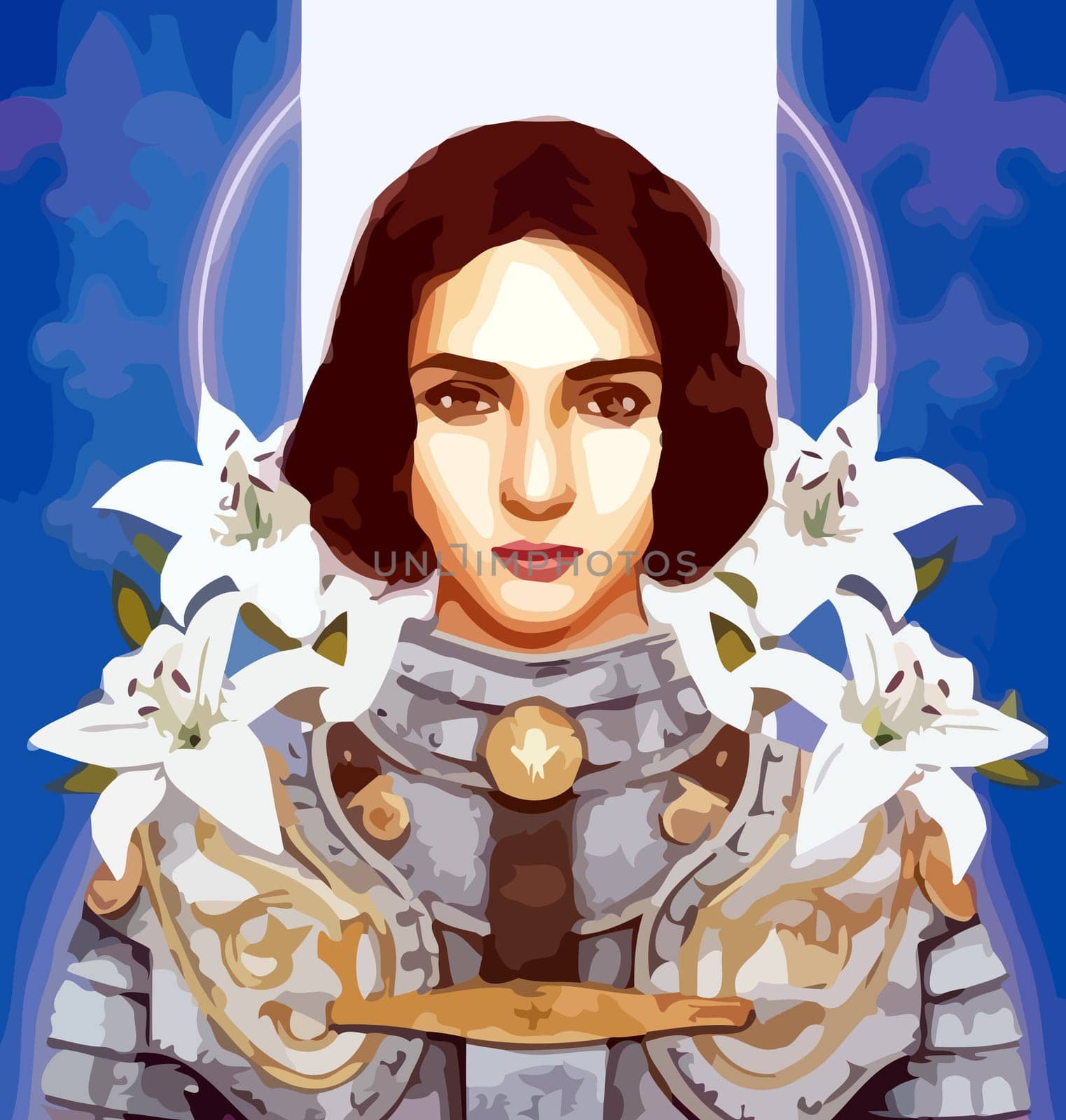 joan of arc heroine saint illustration