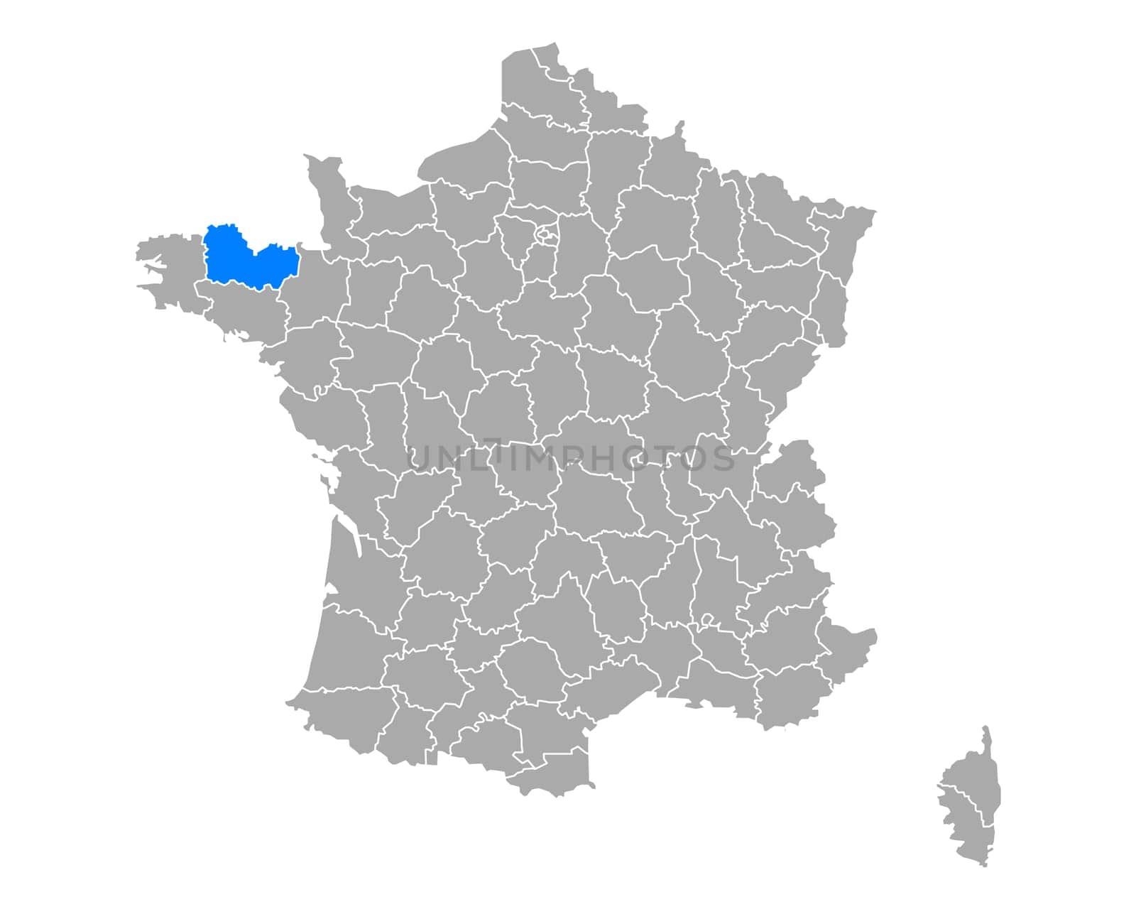 Map of Cotes-d Amor in France