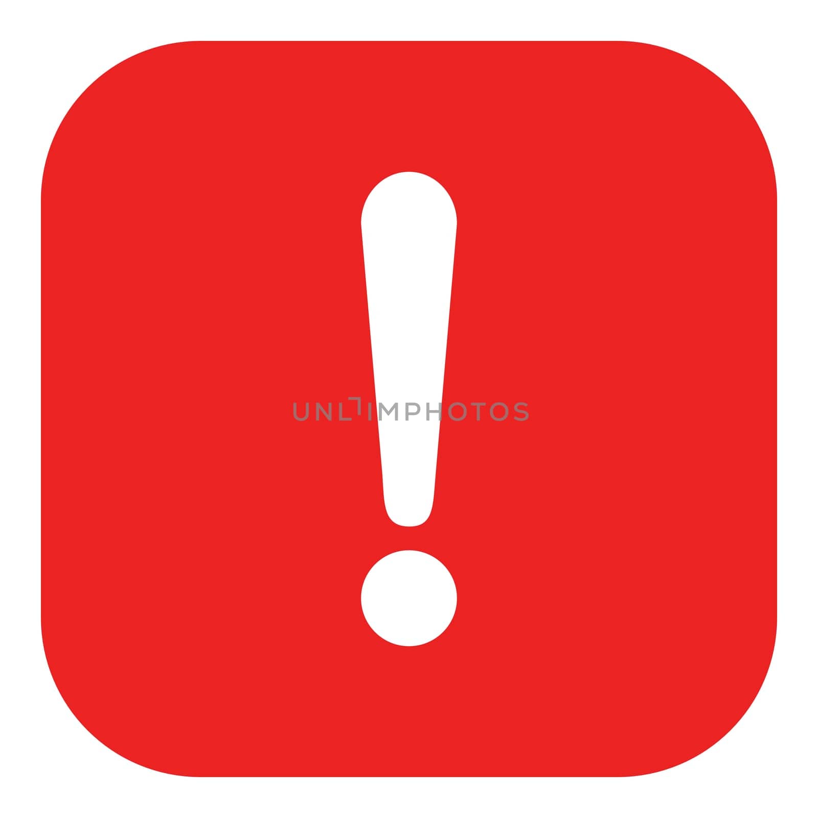 Exclamation mark and app icon