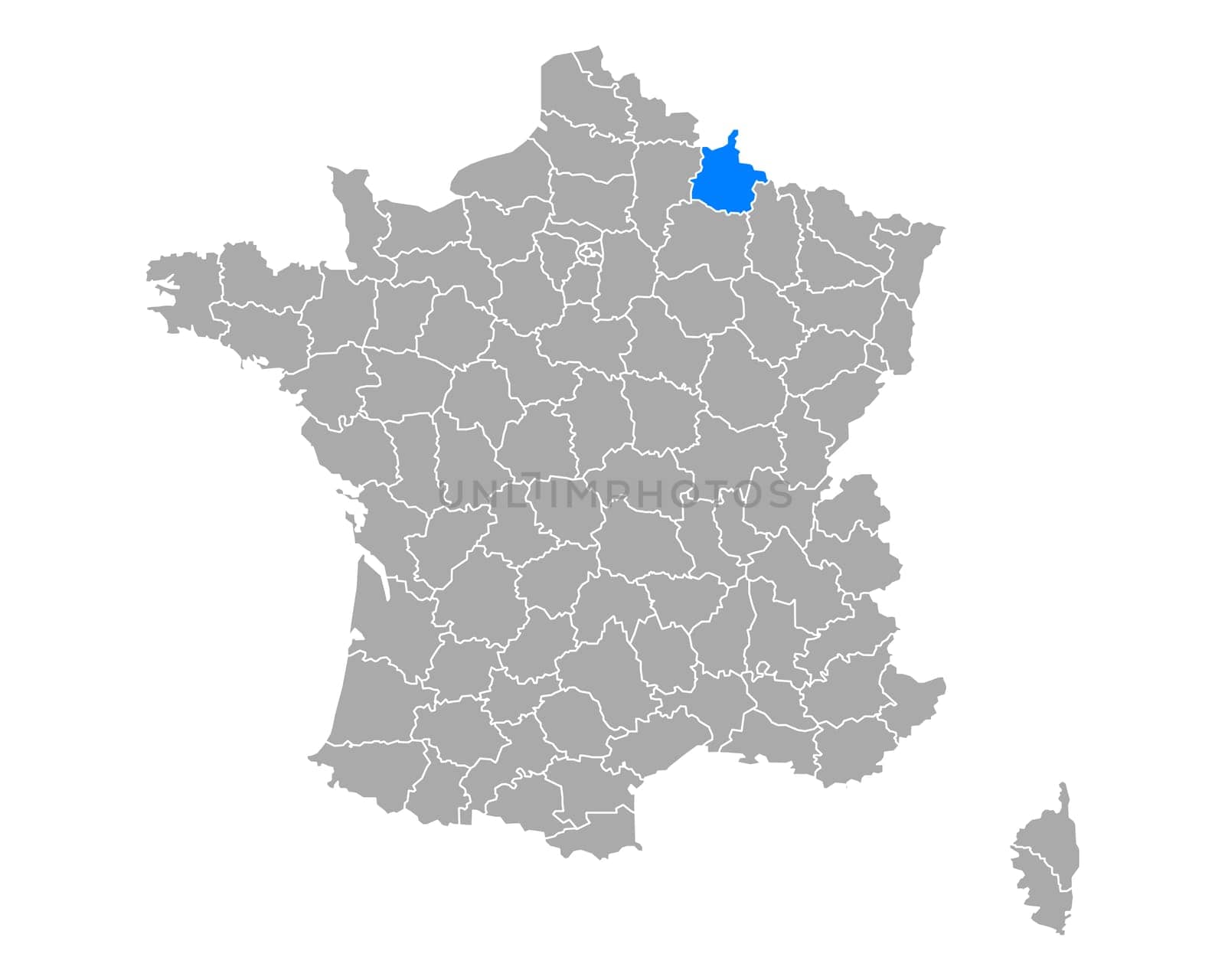 Map of Ardennes in France