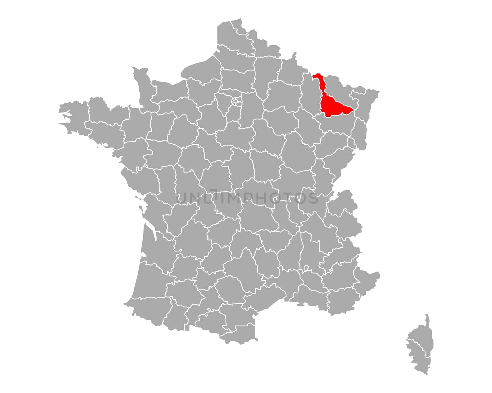 Map of Meurthe-et-Moselle in France