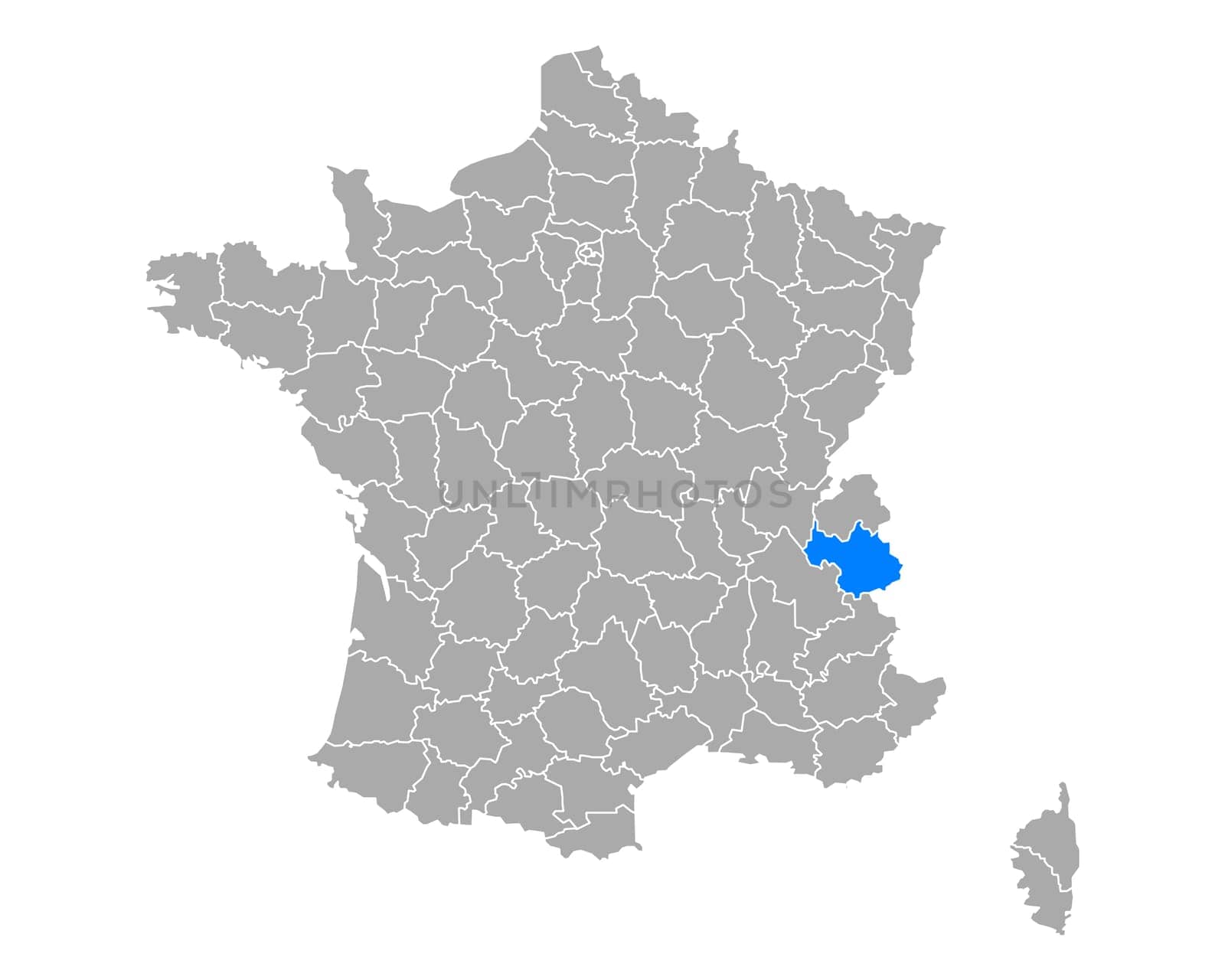 Map of Savoie in France