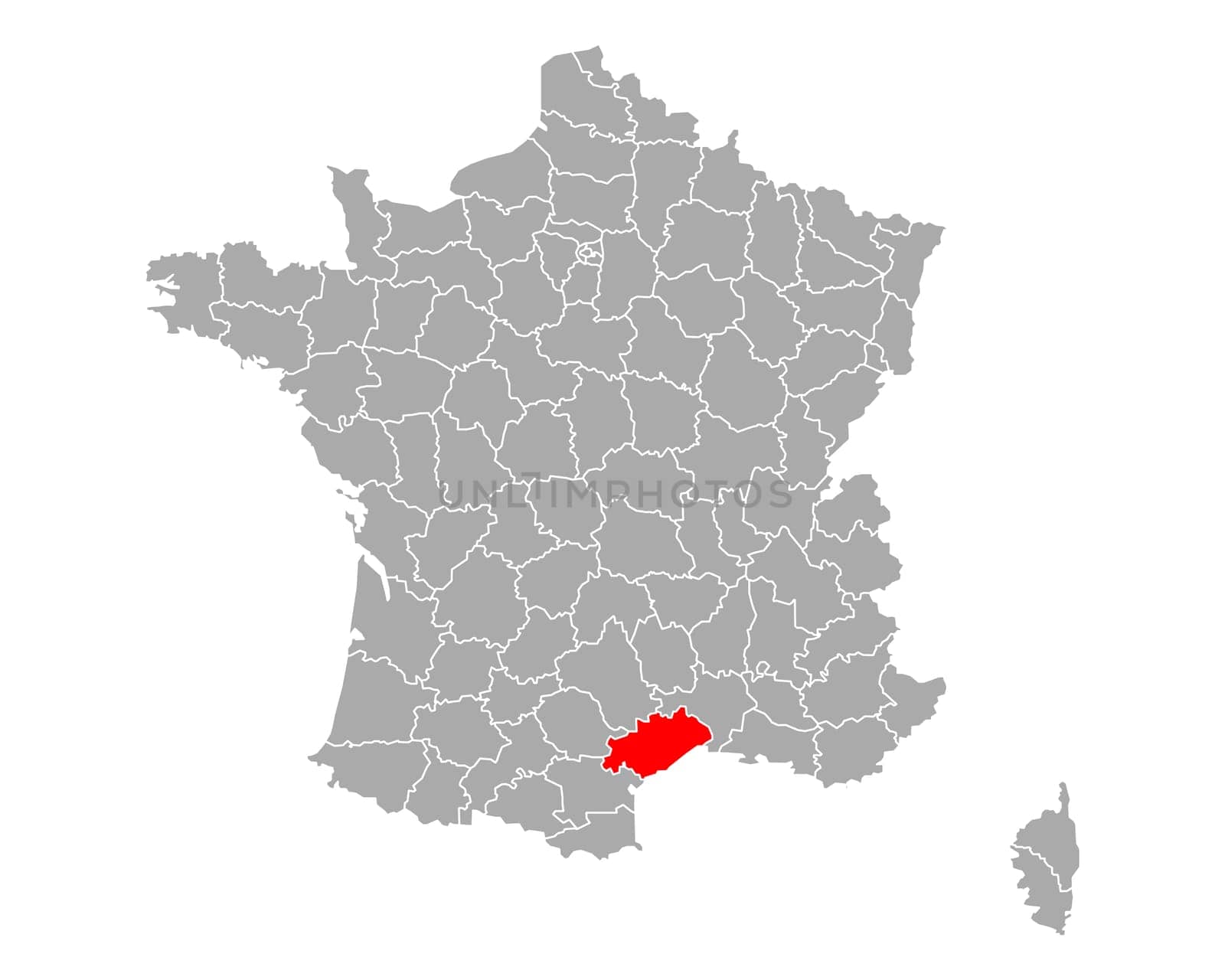 Map of Herault in France