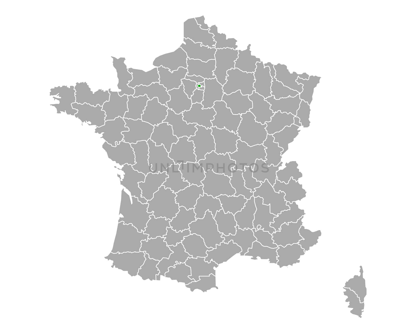 Map of Paris in France