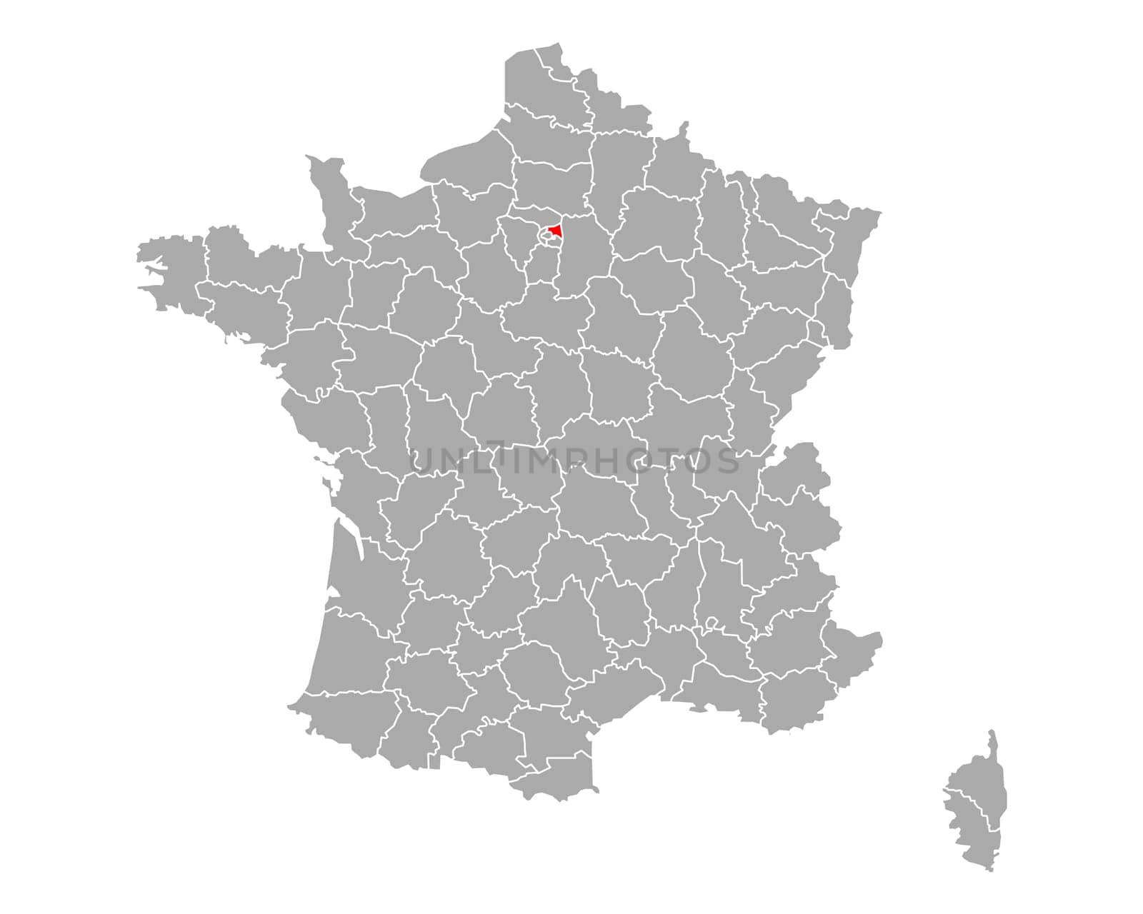 Map of Seine-Saint-Denis in France