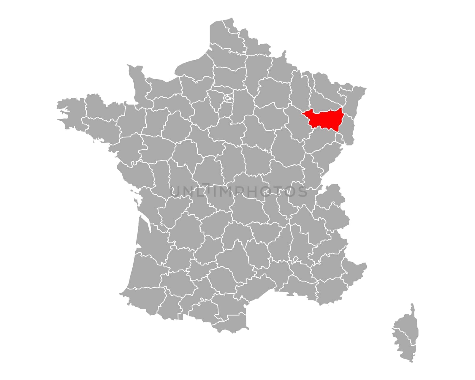 Map of Vosges in France