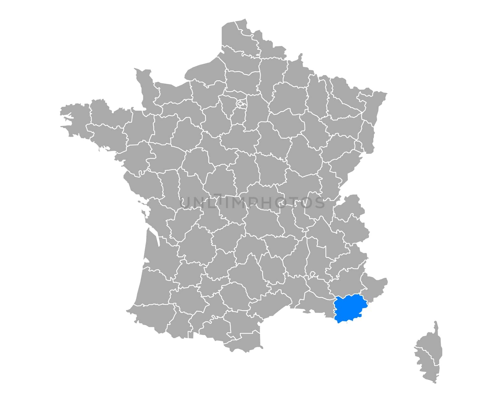 Map of Var in France