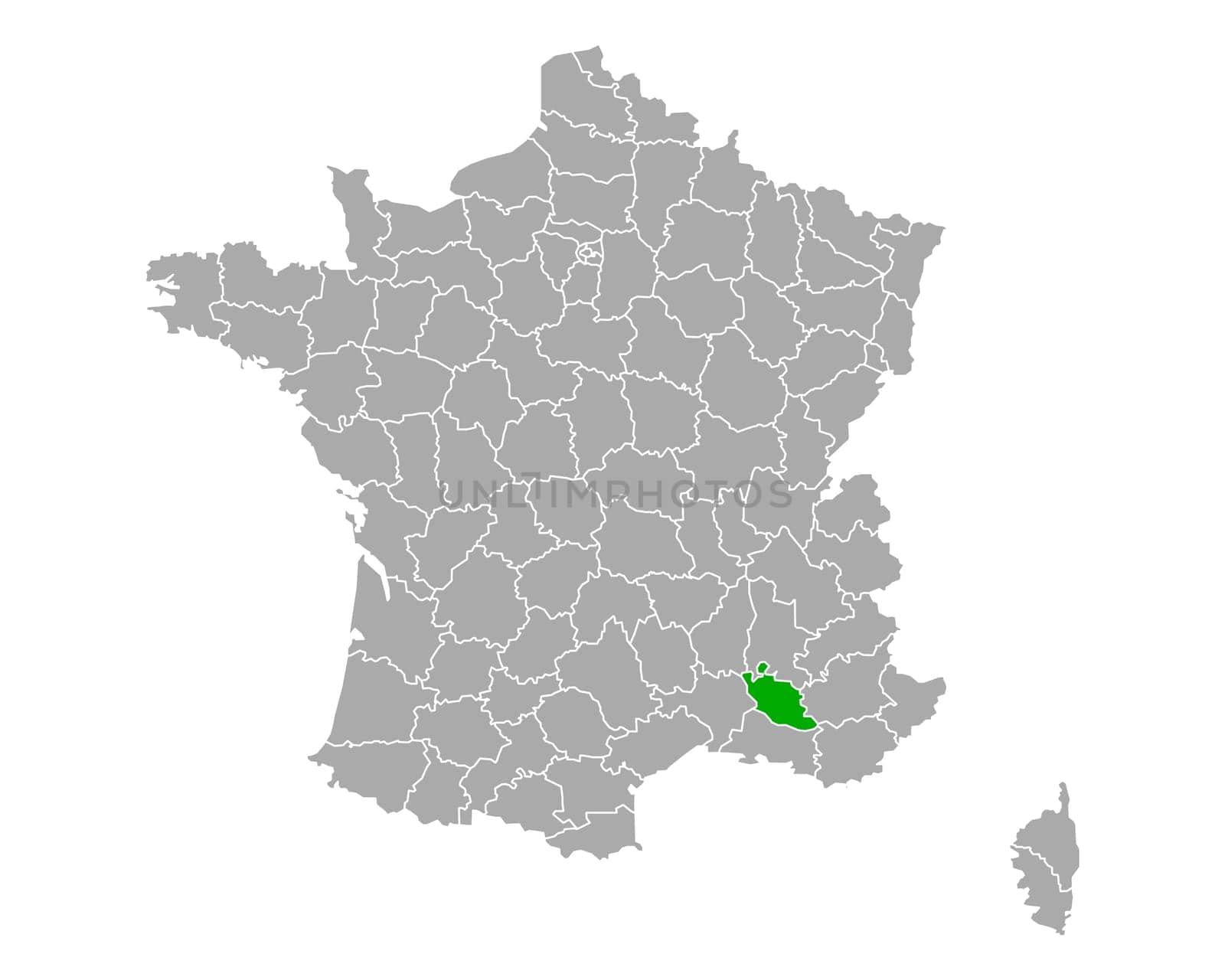 Map of Vaucluse in France