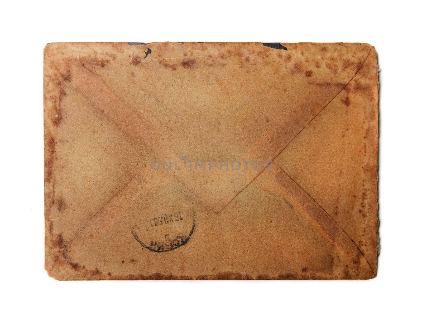Vintage envelope isolated over white