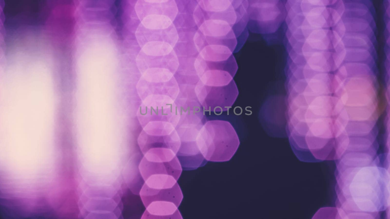 Blurry silhouette man with bokeh, festival lighting  background