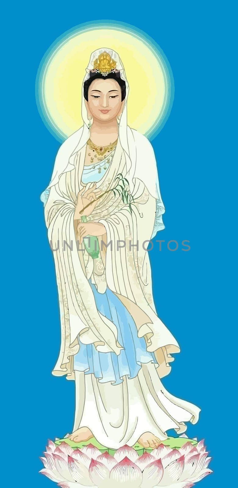 Avalokitesvara Bodhisattva chinese culture holy illustration
