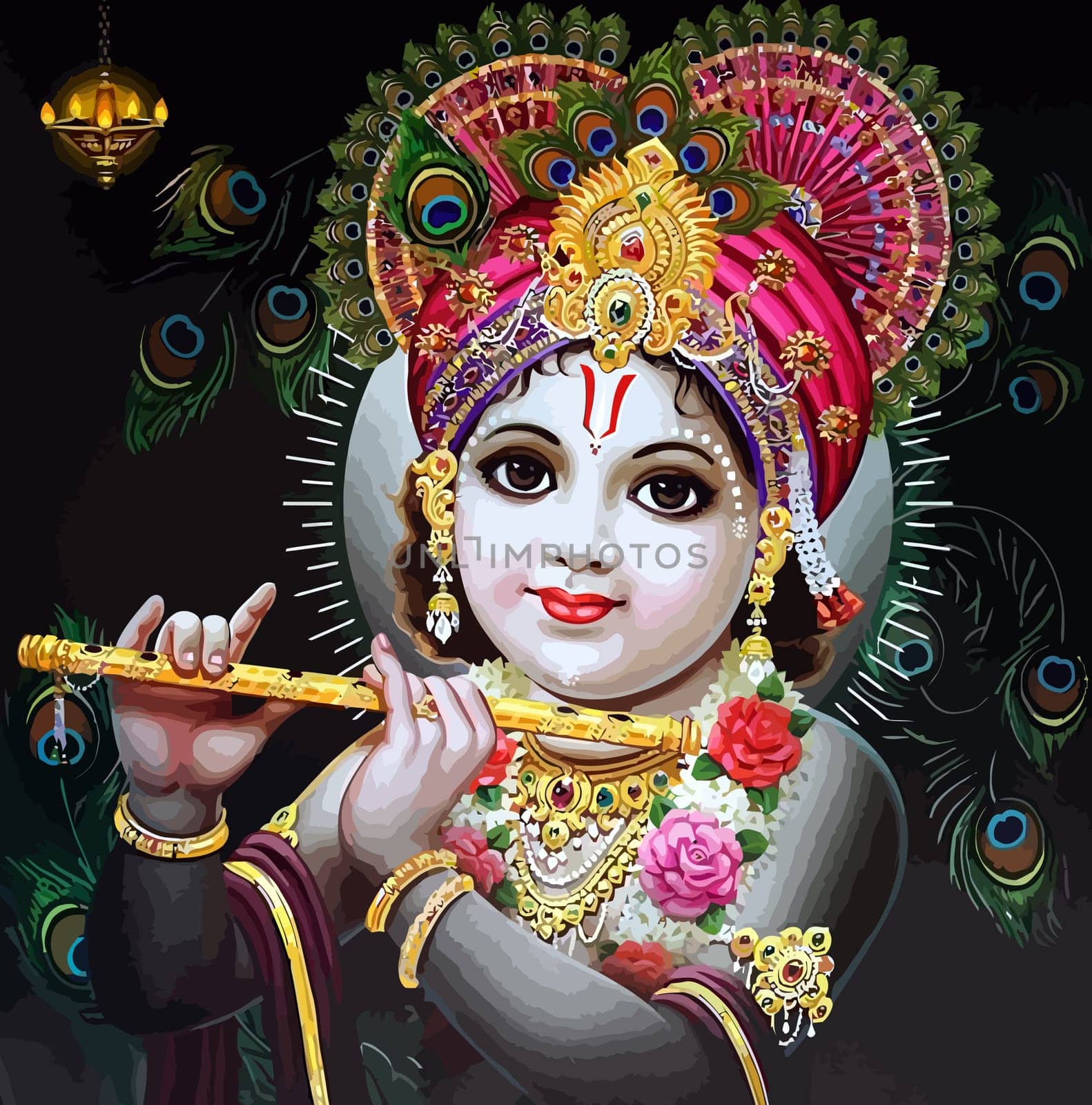 shri gopal krishna hinduism culture mythology illustration