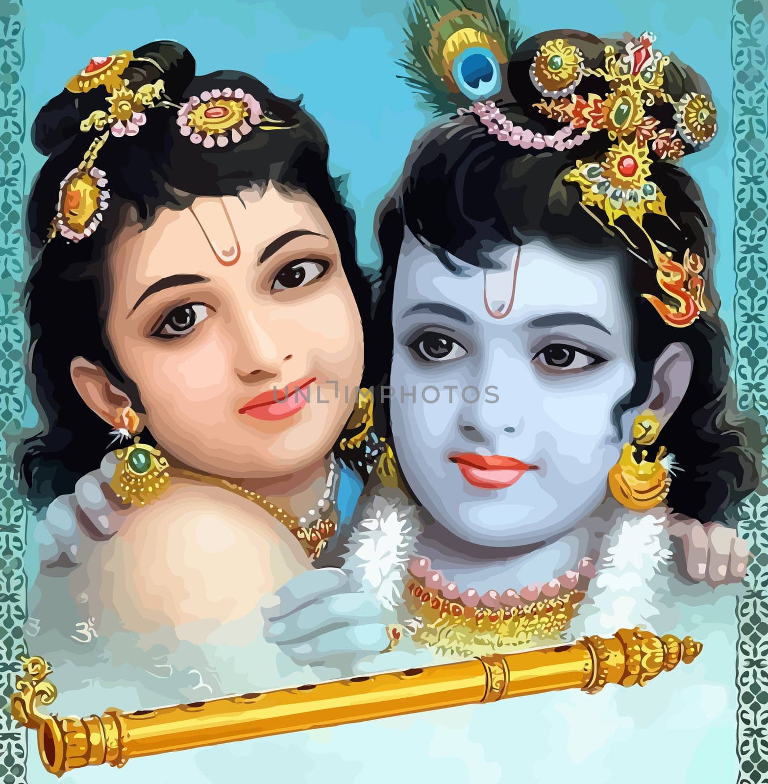 shri gopal krishna hinduism culture mythology illustration