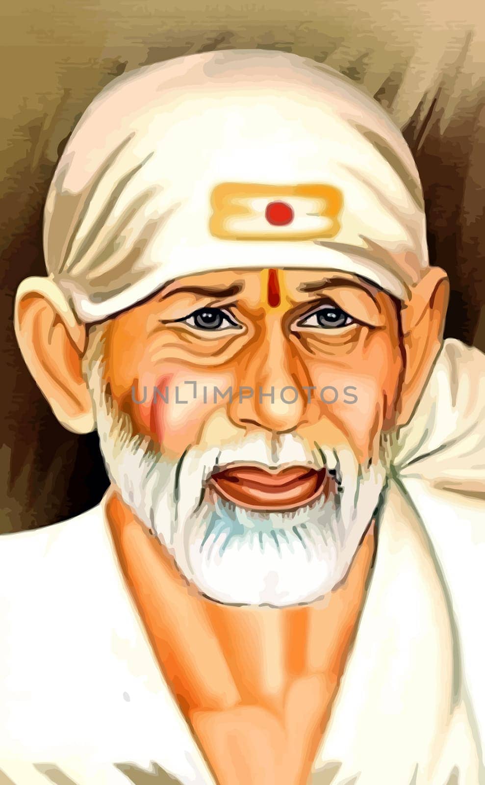 sai baba indian god illustration culture
