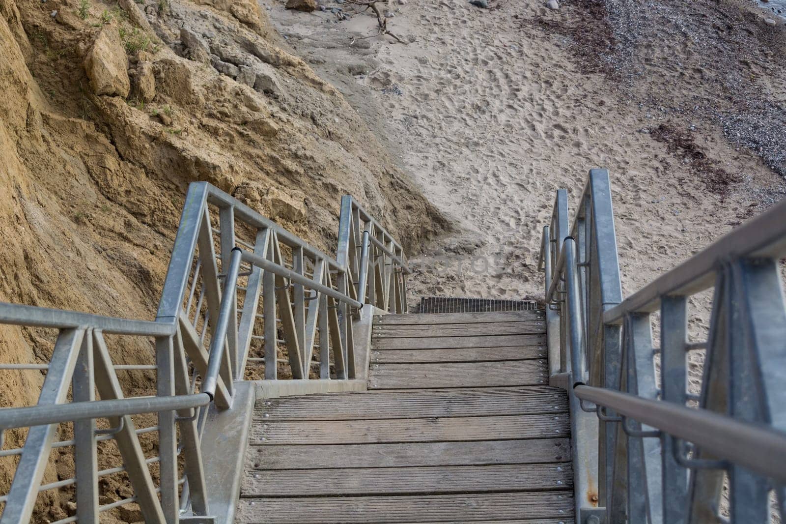Cliff of ahrenshoop village at baltic sea peninsula darss. (Germany) in autumn time.