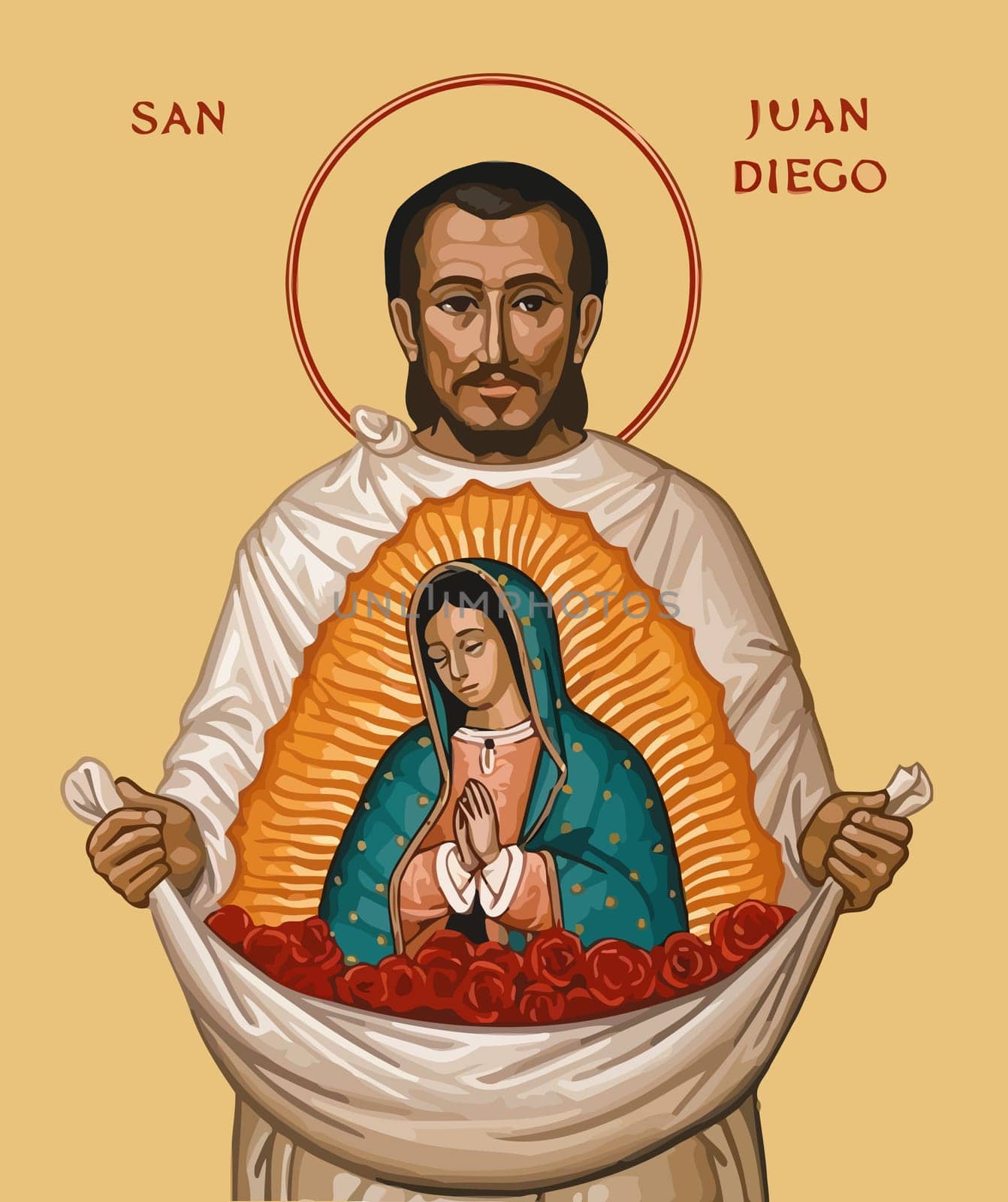 saint juan diego faith religion illustration