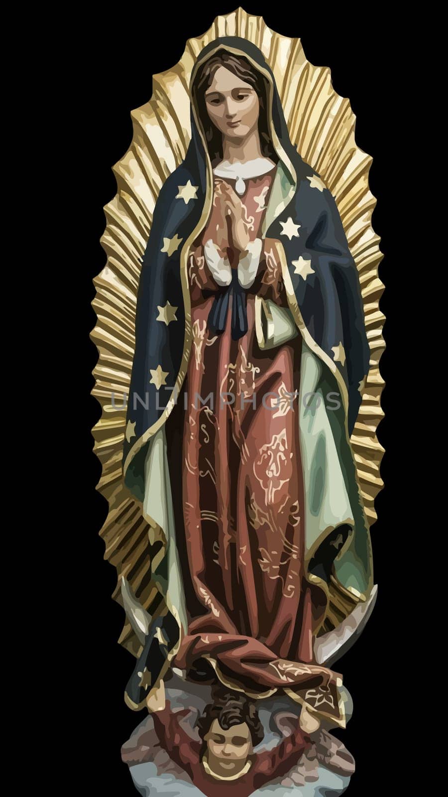 immaculate heart of lady mary sacred faith religion saint illustration