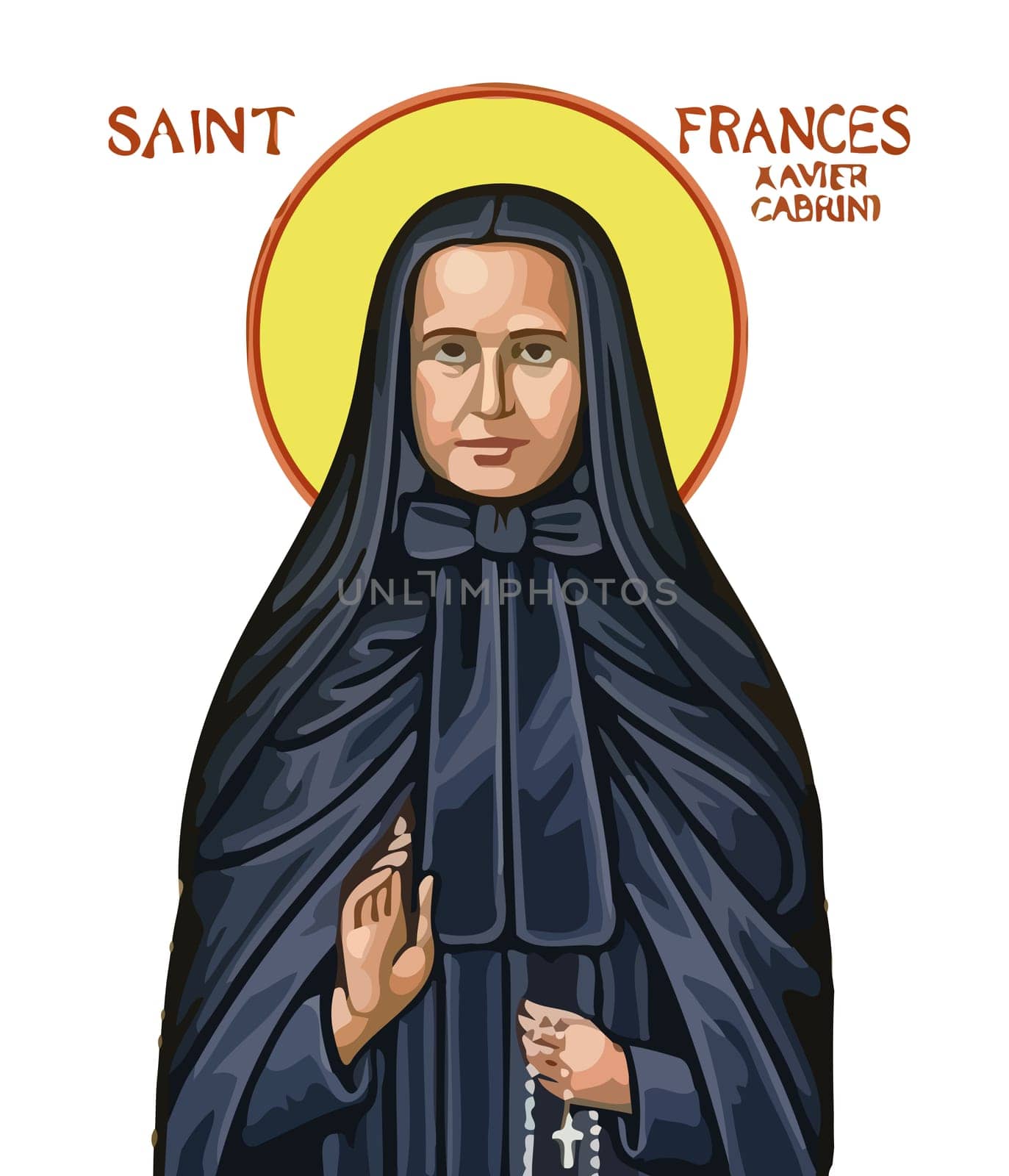 saint frances xavier cabrini  faith religion illustration