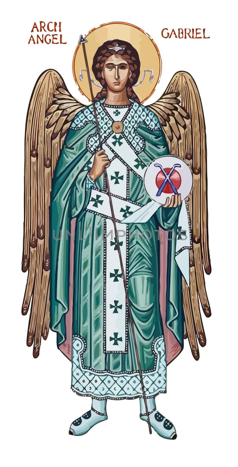 archangel gabriel warrior holy illustration