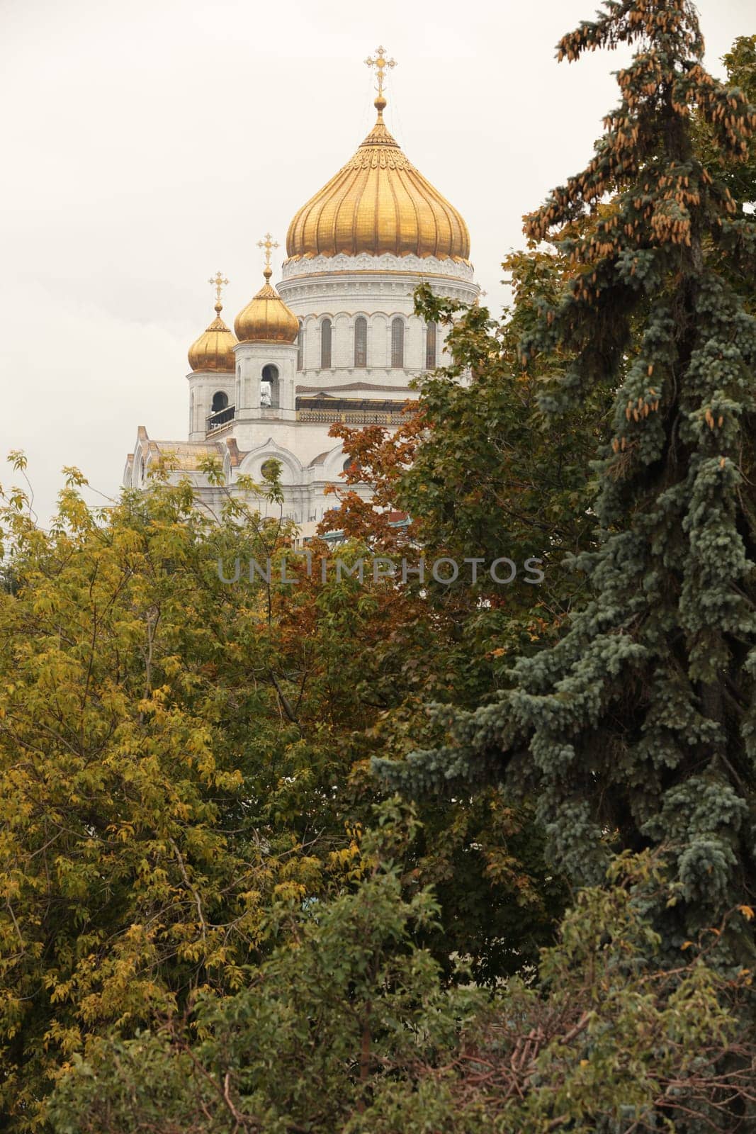 Cathedral of Christ the Savior Khram Khrista Spasitelya in spring, Moscow, Russia.