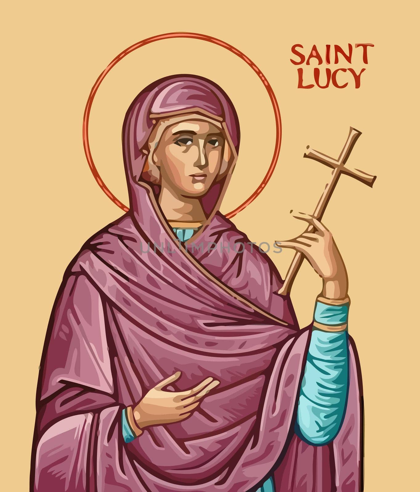 saint lucy  faith religion illustration