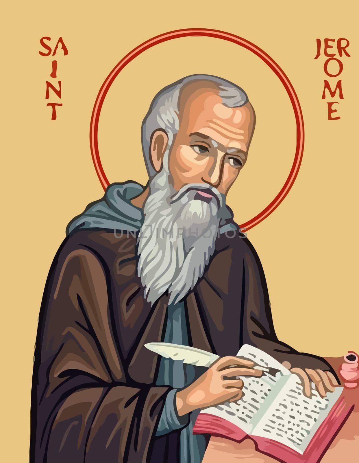 saint jerome faith religion illustration