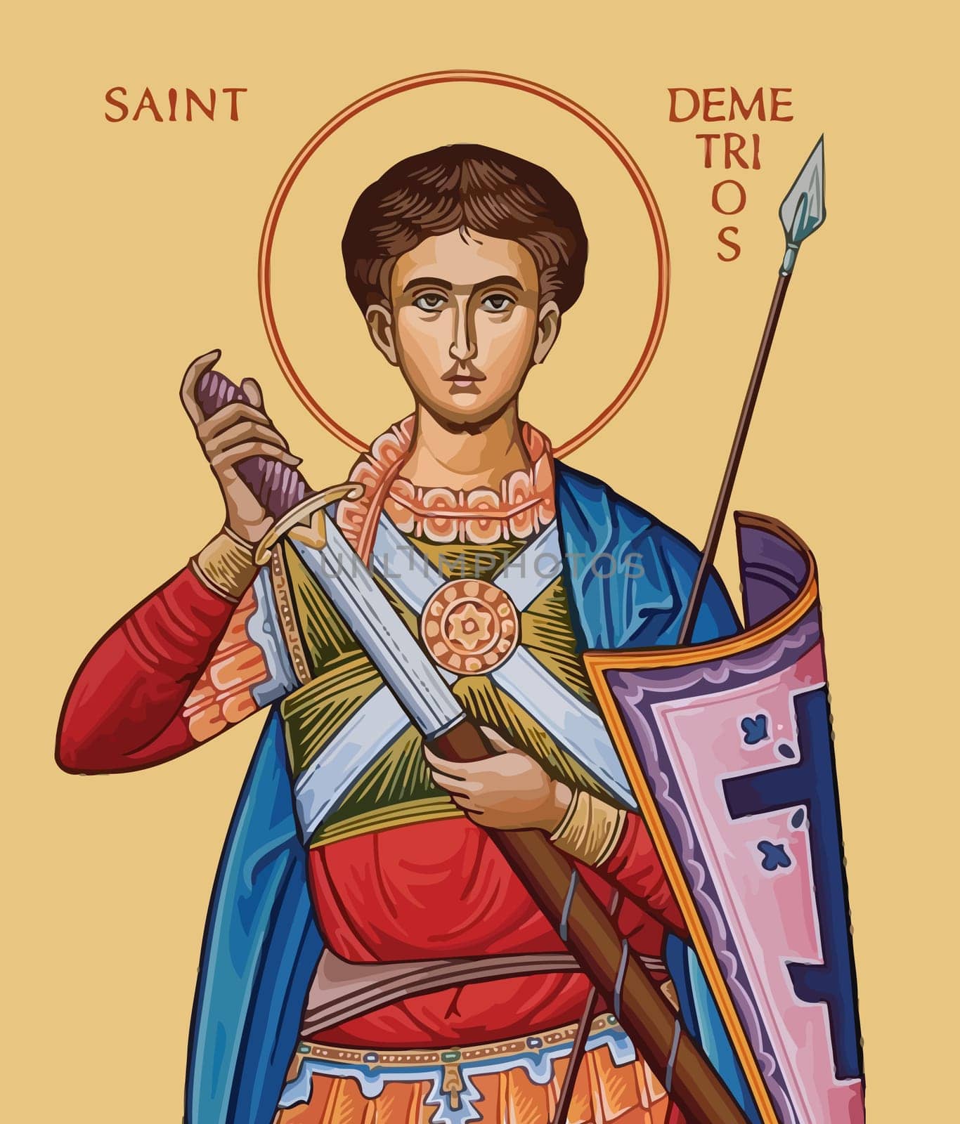 saint  demetrios faith religion illustration